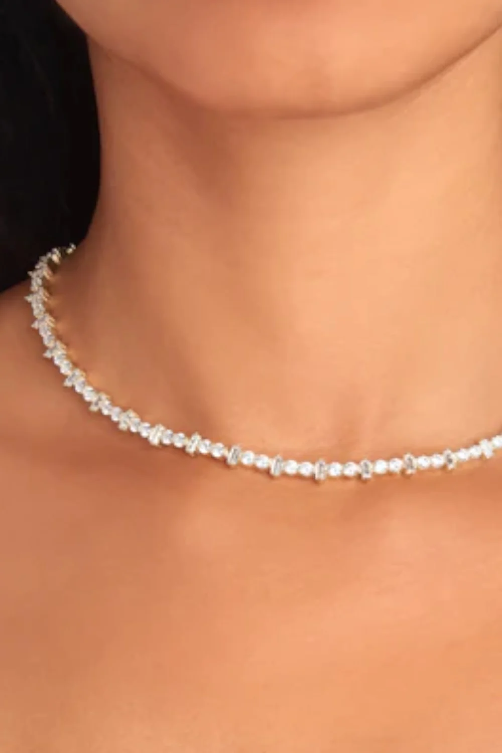Nickho Rey Mila Necklace in Gold & Clear Crystals - Image 2