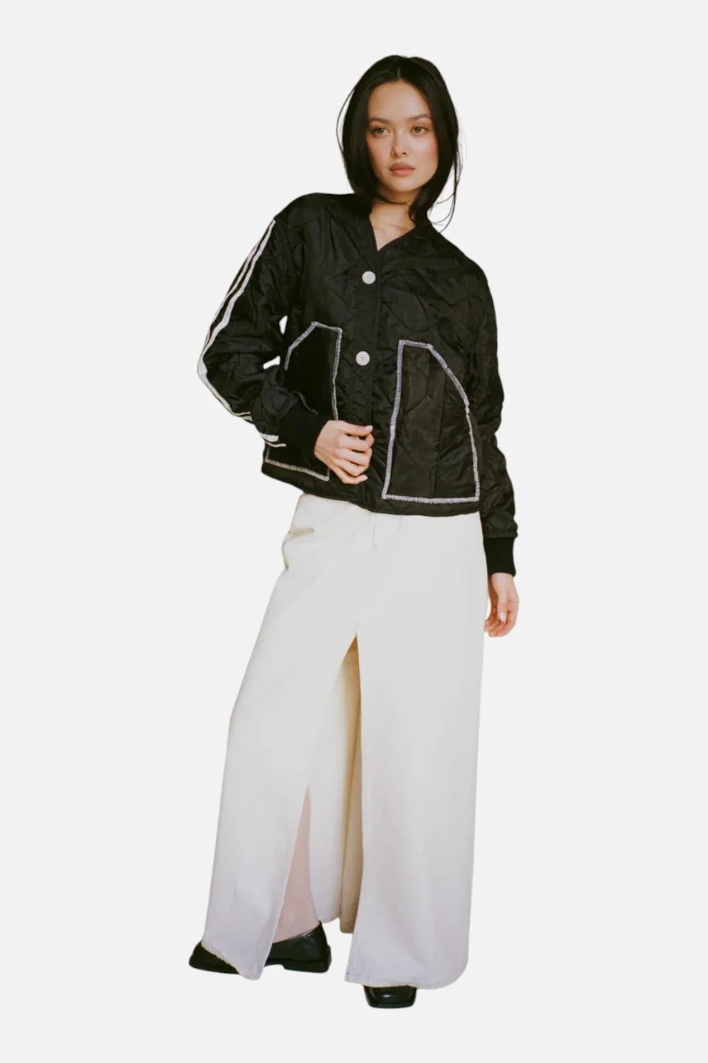 Sloppy Seconds Military Liner Track Jacket in Black