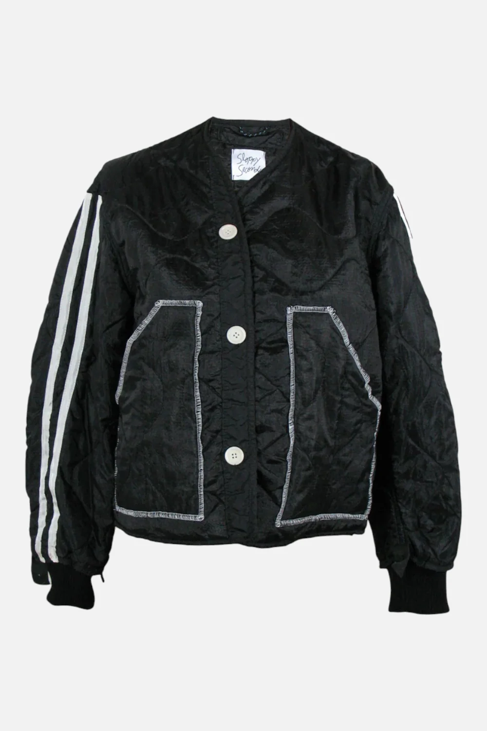 Sloppy Seconds Military Liner Track Jacket in Black - Image 3