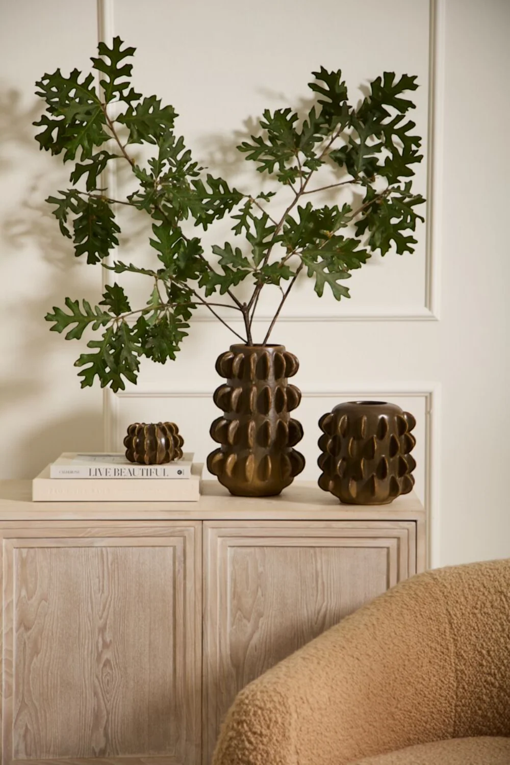Millay Green Ceramic Vase, Small - Image 3