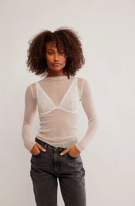 Free People Minding My Business Top in Tea