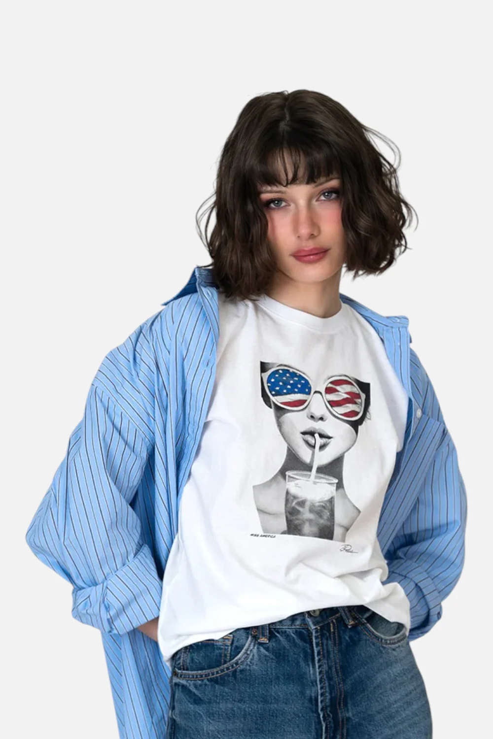 CPress Studio Miss America Mushie Tee in White - Image 2