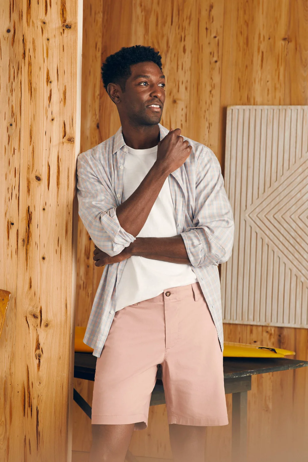 Faherty Movement Chino Short 8" in Spring Quartz - Image 2
