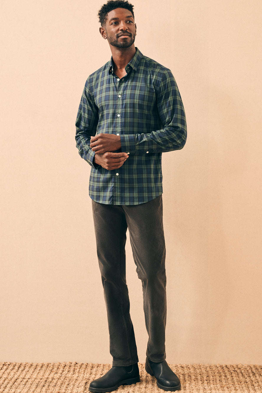 Faherty The Movement™ Shirt in Blackwatch Plaid - Image 3