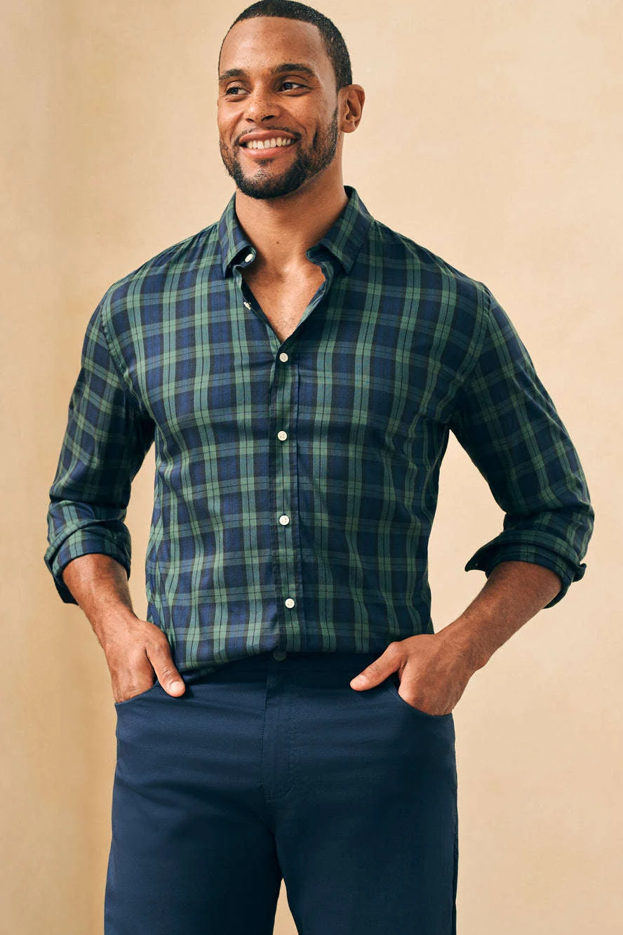 Faherty The Movement™ Shirt in Blackwatch Plaid - Image 6