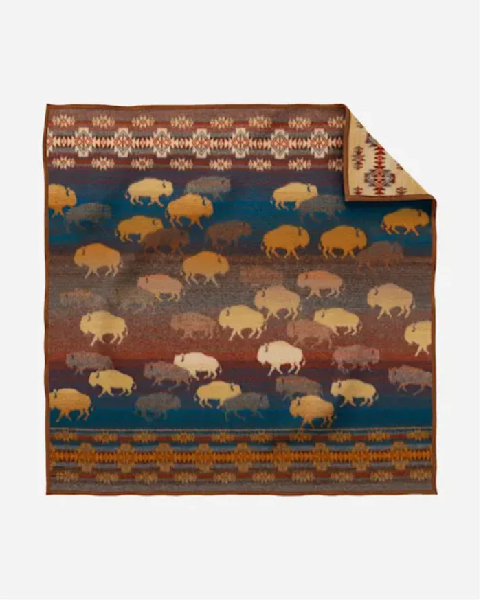 Pendleton Woolen Mills Napped Jacquard Throw in Prairie Rush Hour Rustic - Image 2