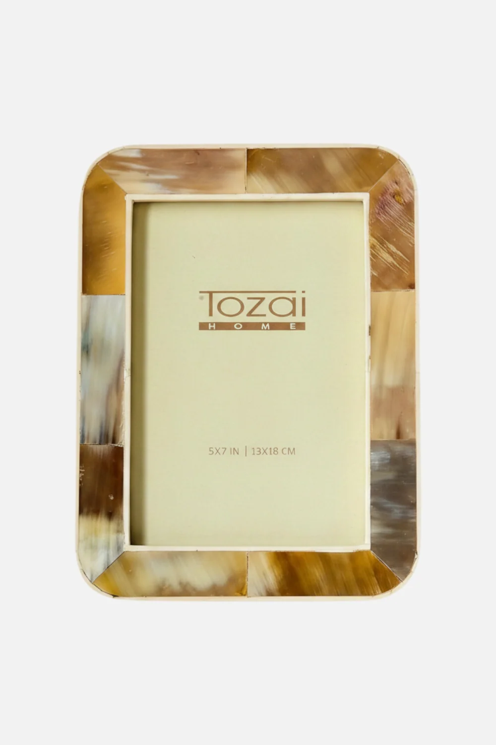 Two's Company Natural Horn Photo Frame, 5X7