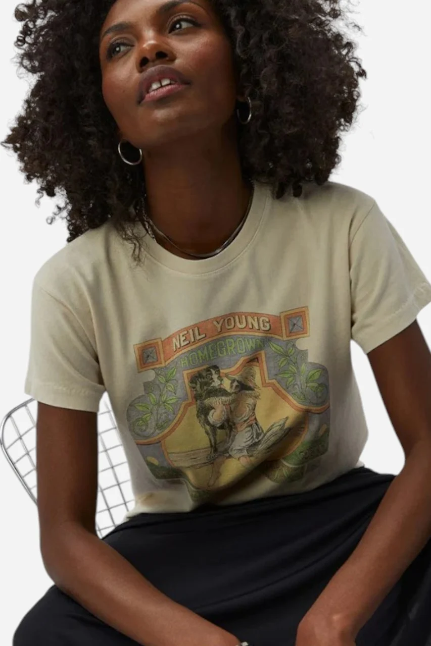 Daydreamer LA Neil Young Home Grown Tour Tee White - Image 3