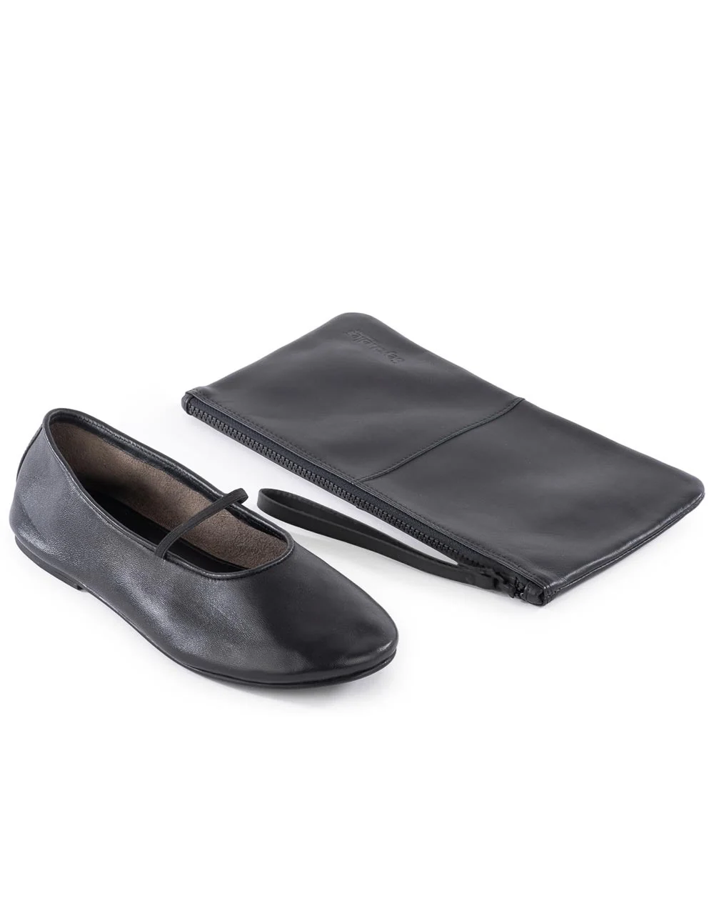 Seychelles Neon Moon Ballet Flat Travel Duo in Black Leather - Image 2