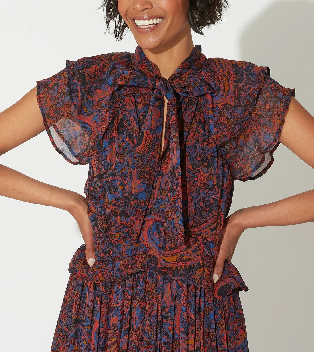 Cleobella Nicolette Ankle Dress in Retrograde Paisley - Image 2