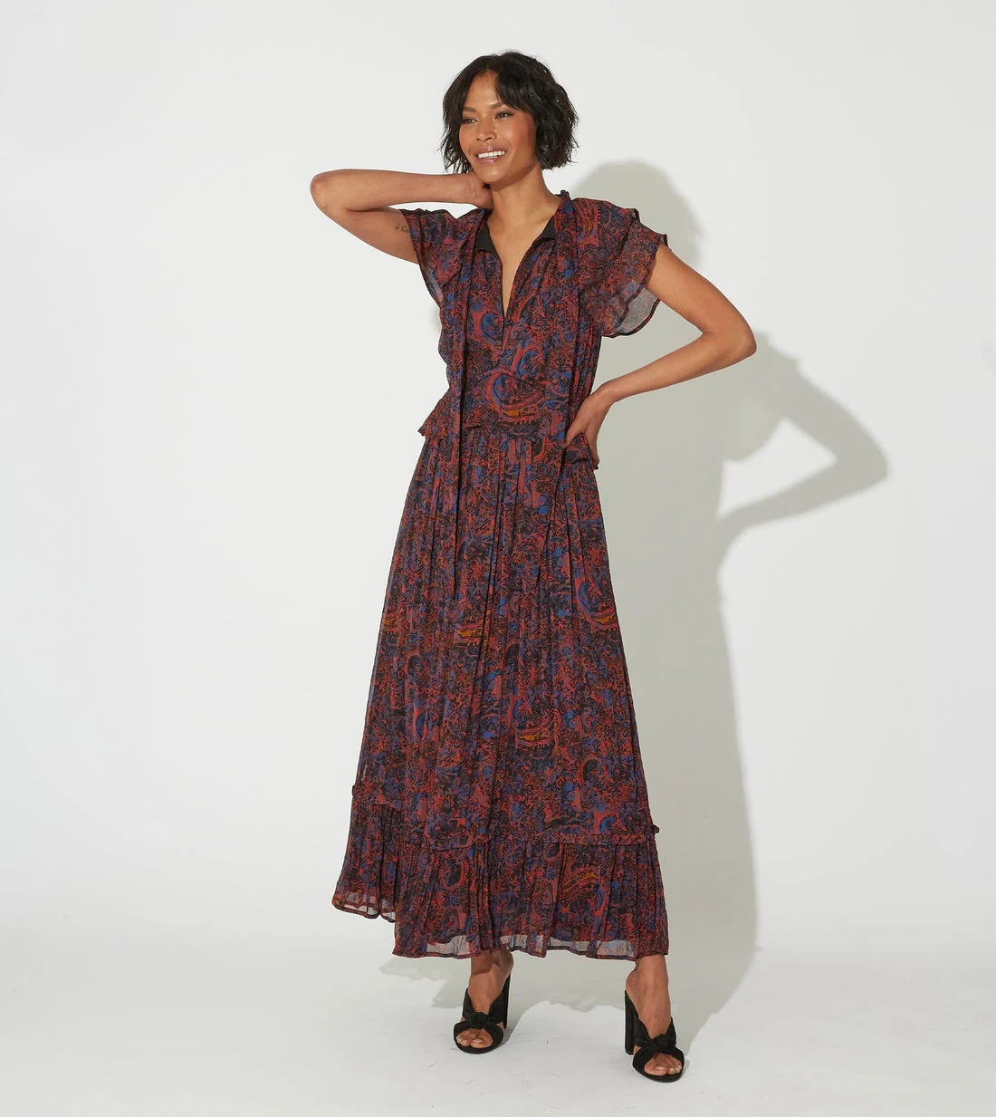 Cleobella Nicolette Ankle Dress in Retrograde Paisley - Image 4