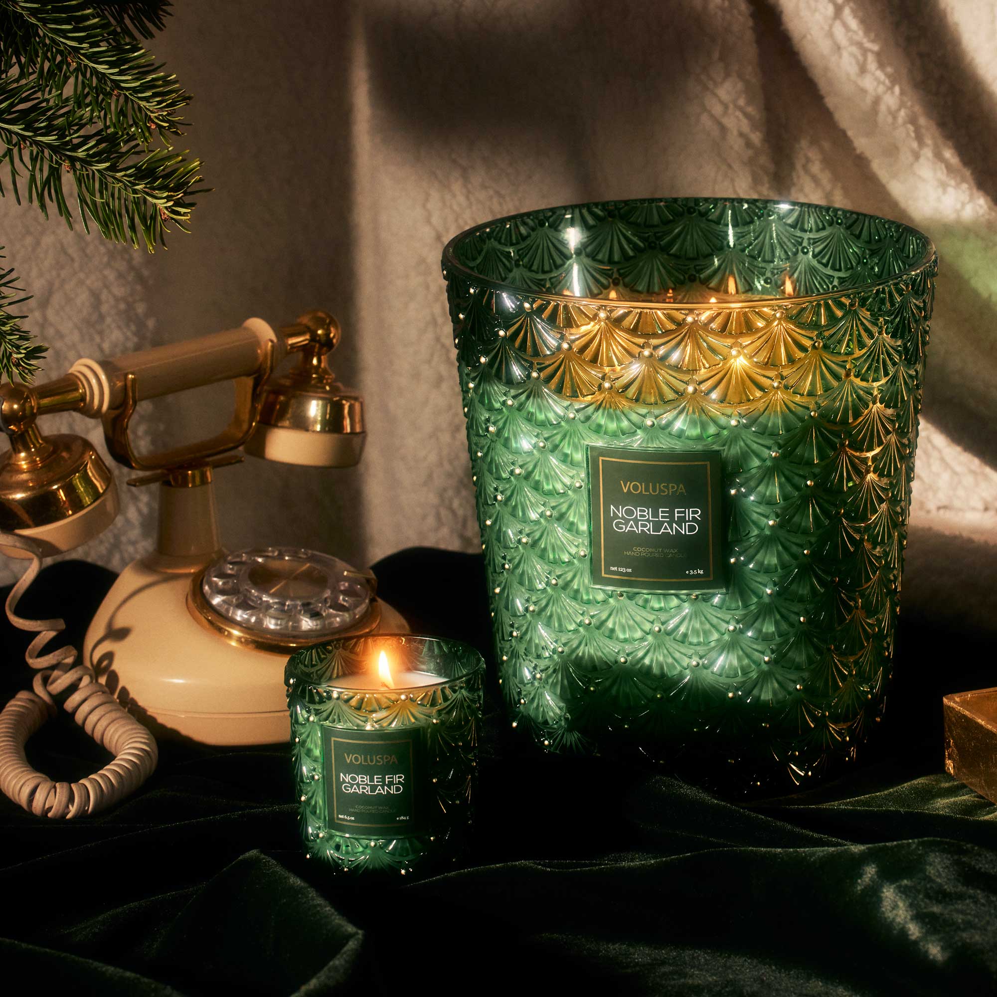 Voluspa Noble Fir Garland 5-Wick Hearth Candle - 123 Oz - Image 2