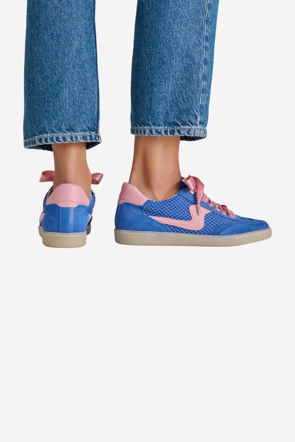 Dolce Vita Notice Mesh Sneakers Royal Blue Woven Mesh - Image 4