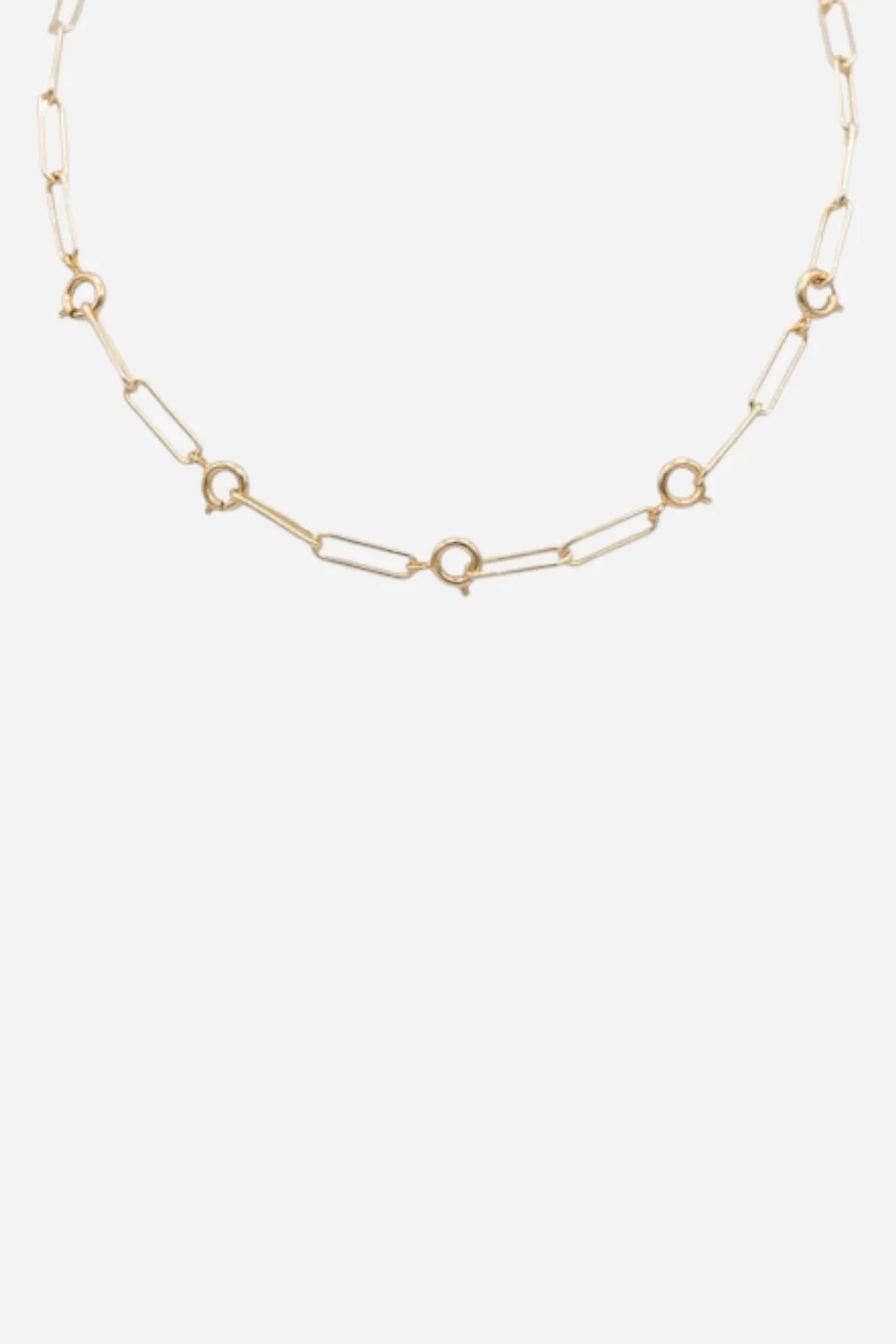 Farrah B Off The Hook Clasp Necklace - Gold