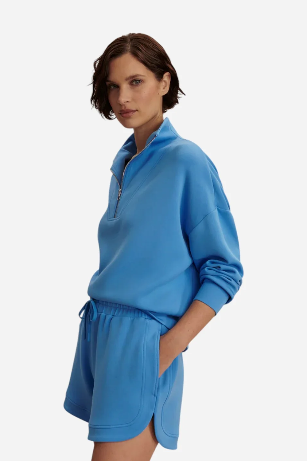 Varley Ollie High-Rise Short 3.5" in Azure Blue - Image 2