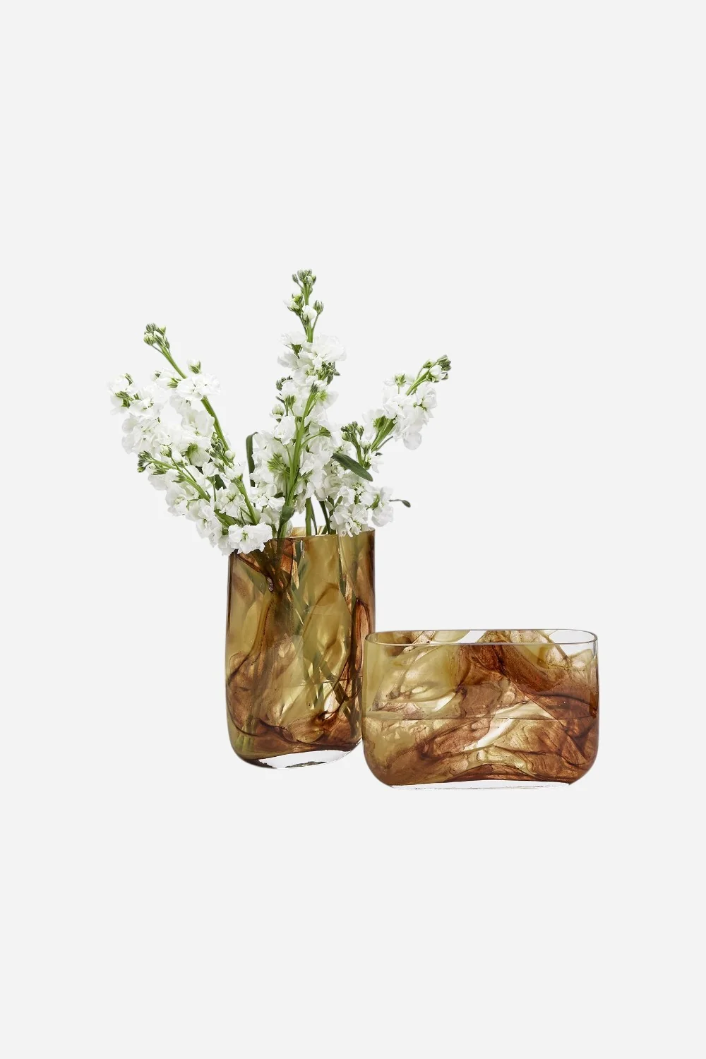 Tortoise Organic Swirl Hand Blown Glass Vase - Image 2