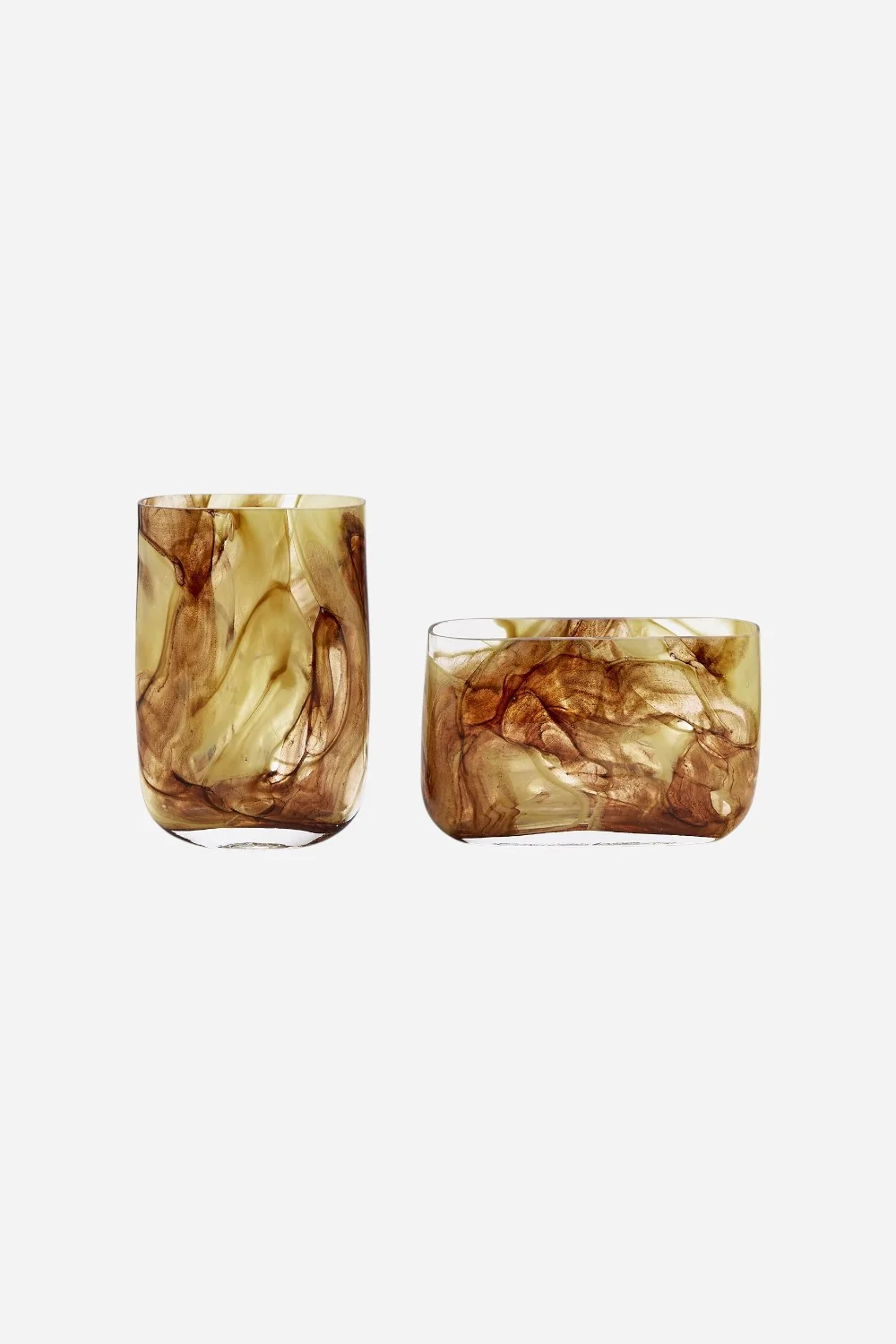 Tortoise Organic Swirl Hand Blown Glass Vase - Image 3