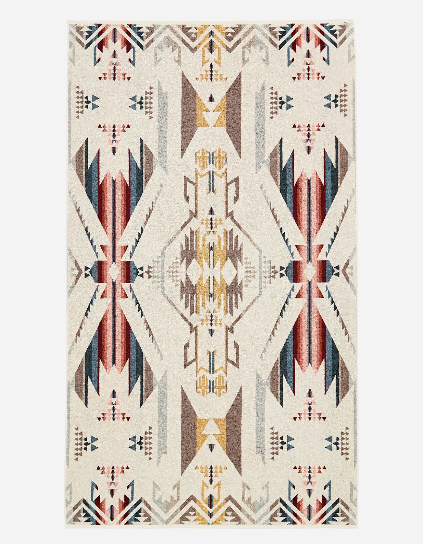 Pendleton White Sands Oversized Jacquard Spa Towel in Tan