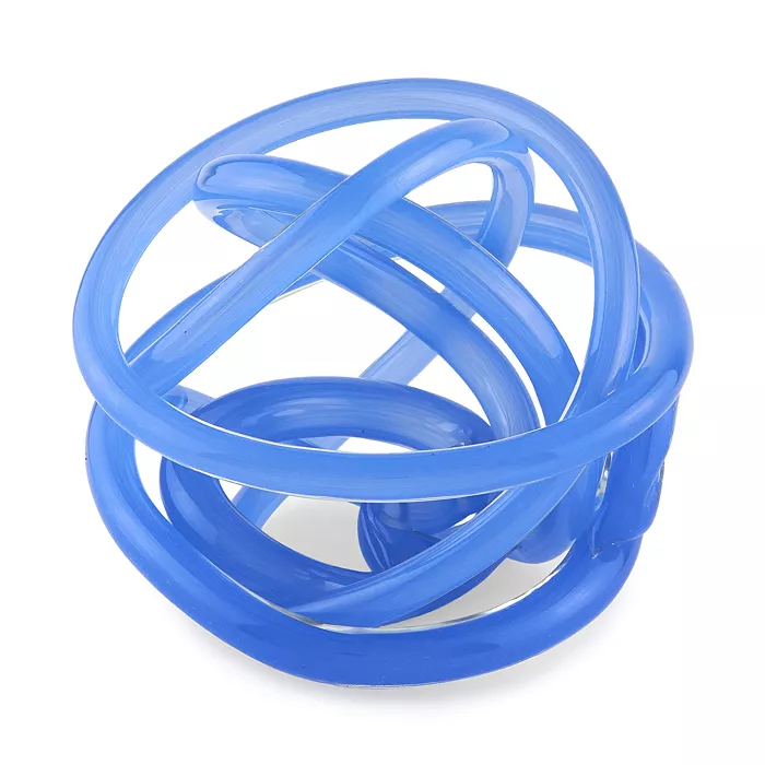 Tizo Handblown Glass Knot Blue