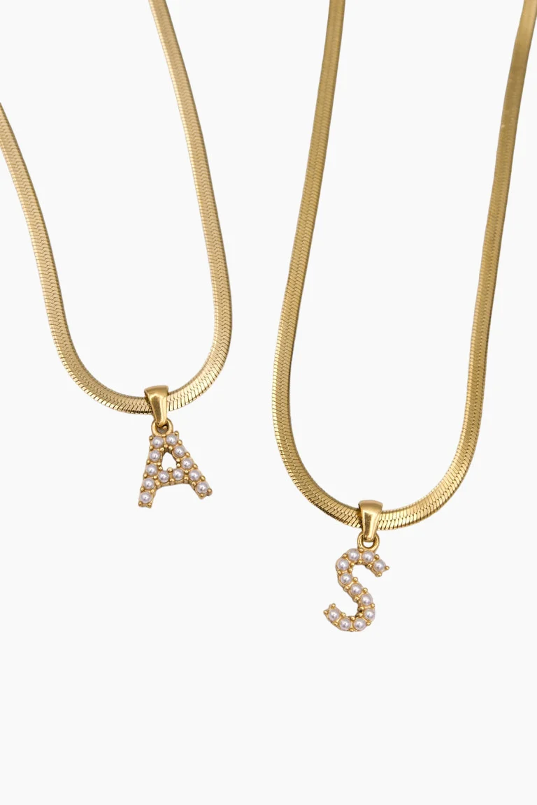 Farrah B Pearl Initial Charm - Letter J