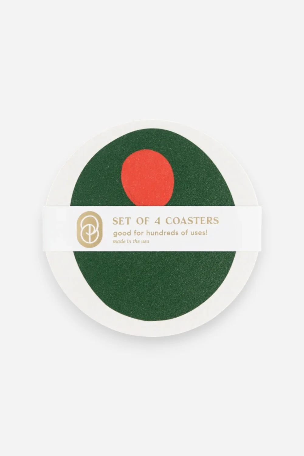 One & Only Paper Pimento Olive Coasters | Set of Four - Image 2