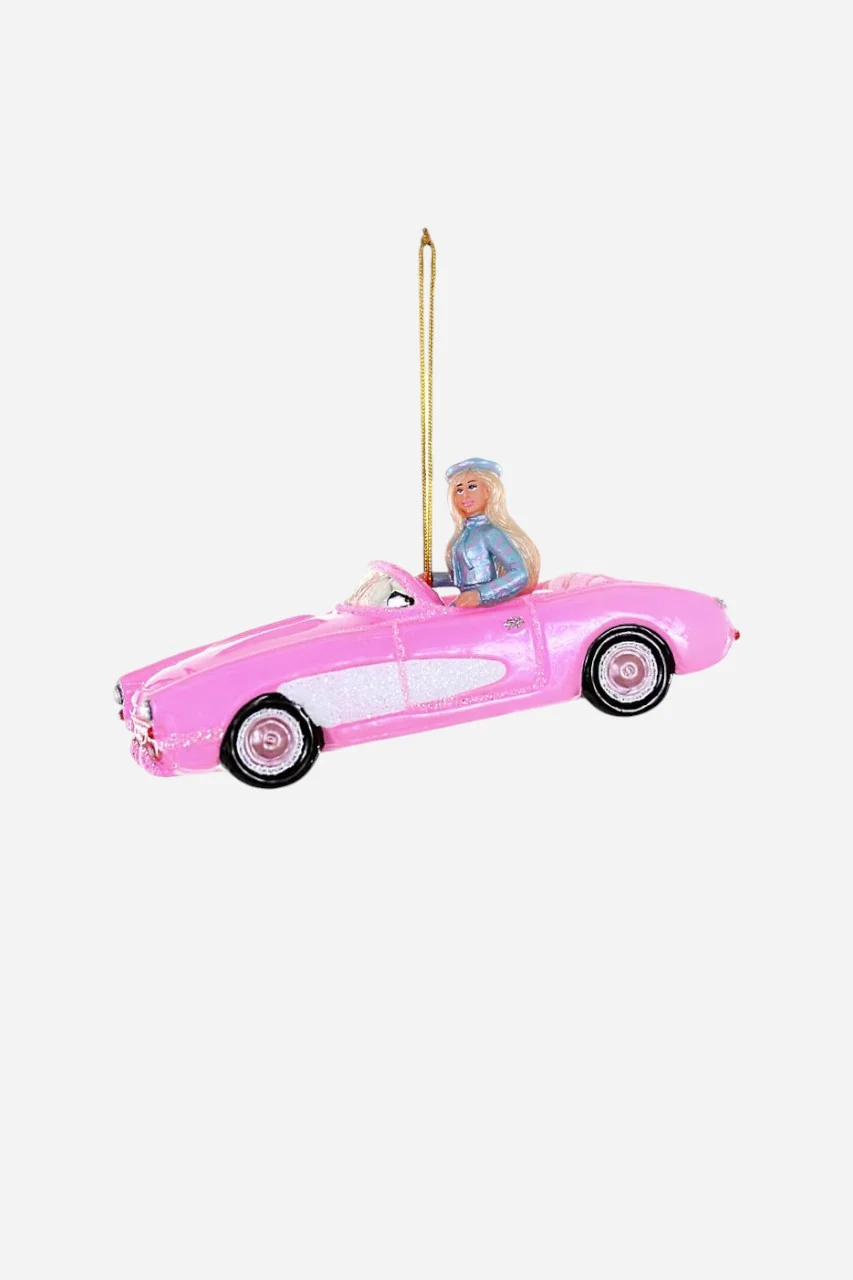 Pink Corvette Ornament