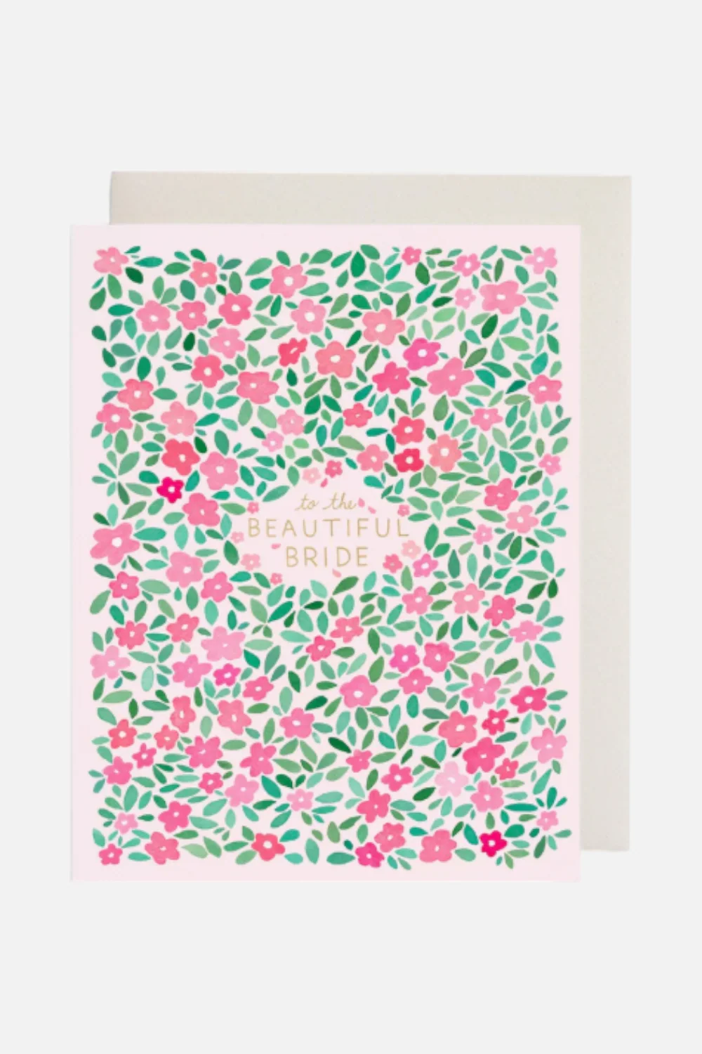 Pink Petals Bridal Card
