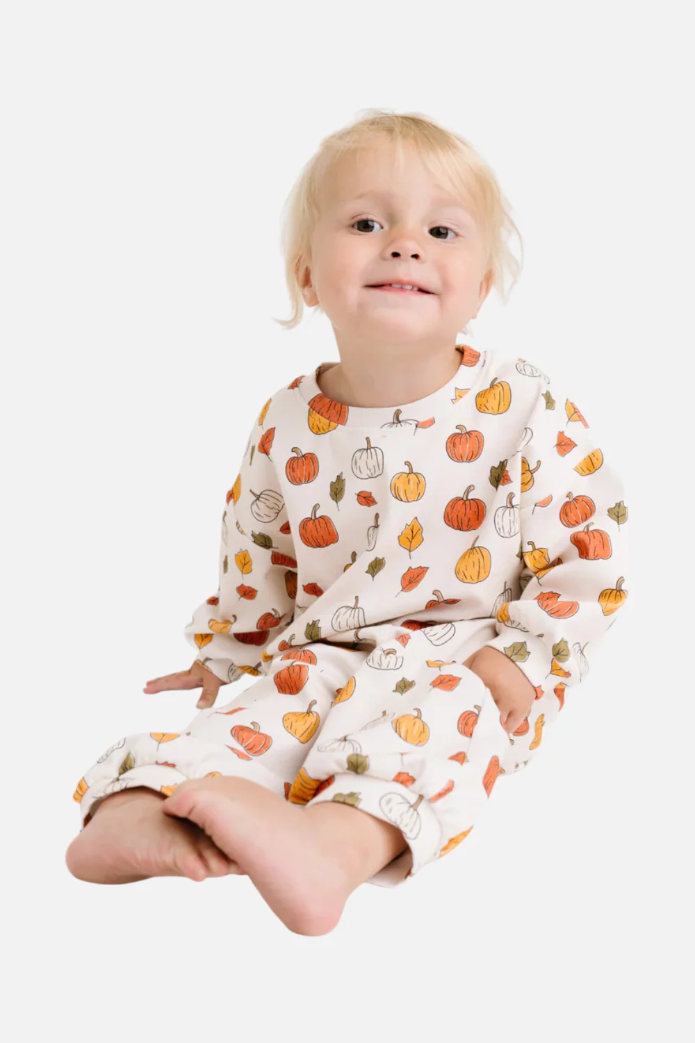 Little One Shop Toddler Pumpkin Patch Sweatsuit - Image 2