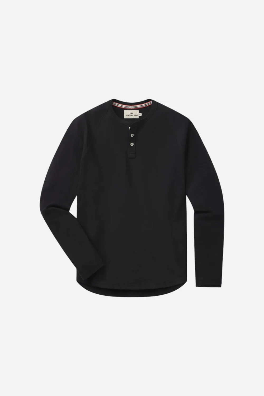 The Normal Brand Puremeso Everyday Henley in Black - Image 3