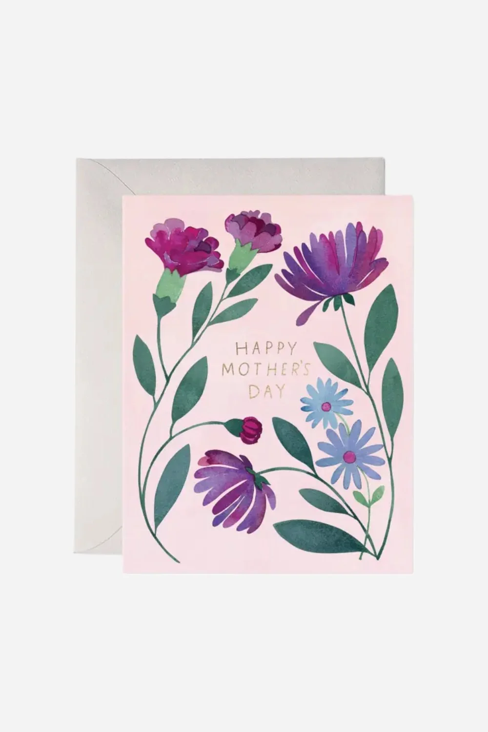 Purple Floral Mother's Day Greeting Card