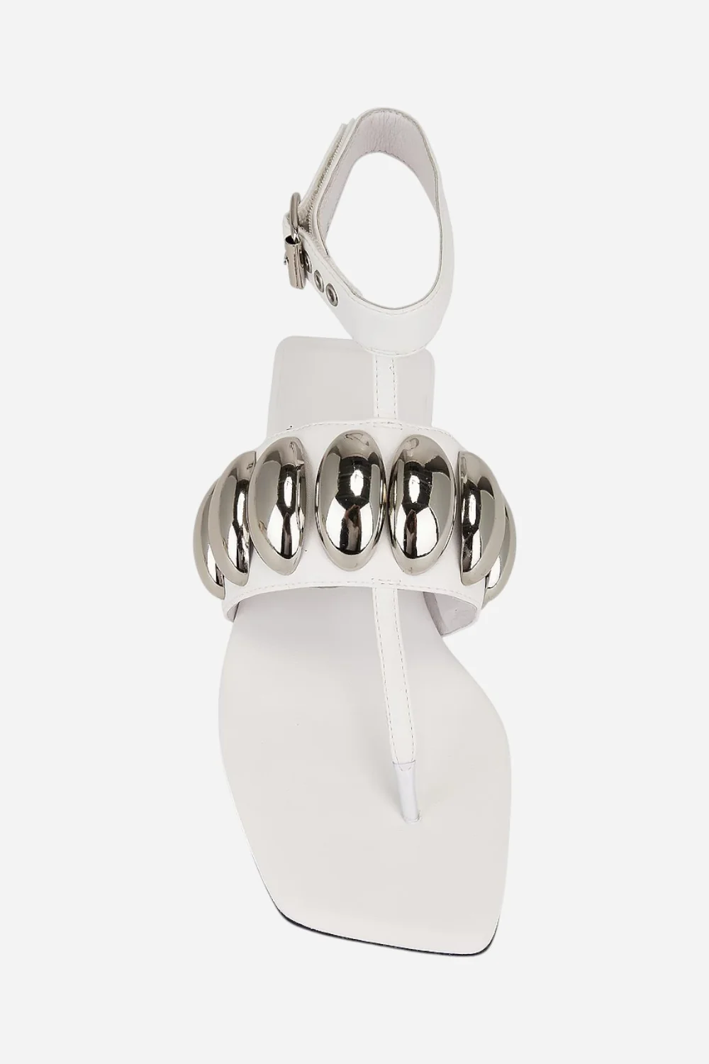 Jeffrey Campbell Resort Sandals in White Silver - Image 4