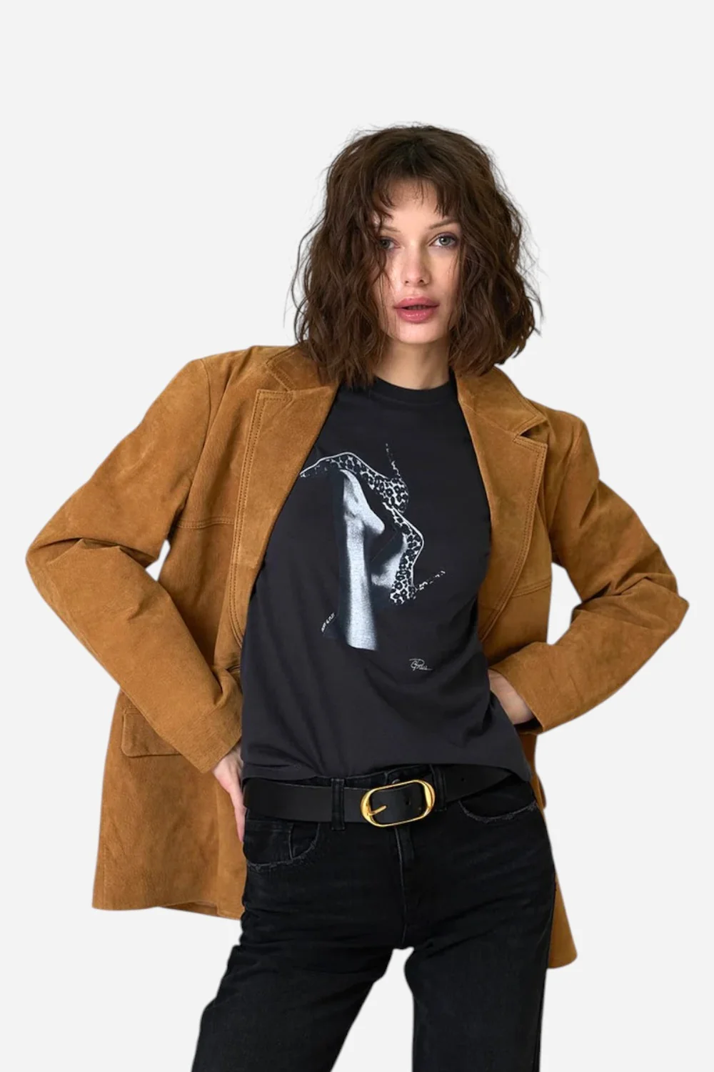 CPress Studio Rest & Play Mushie Tee in Worn Black - Image 2
