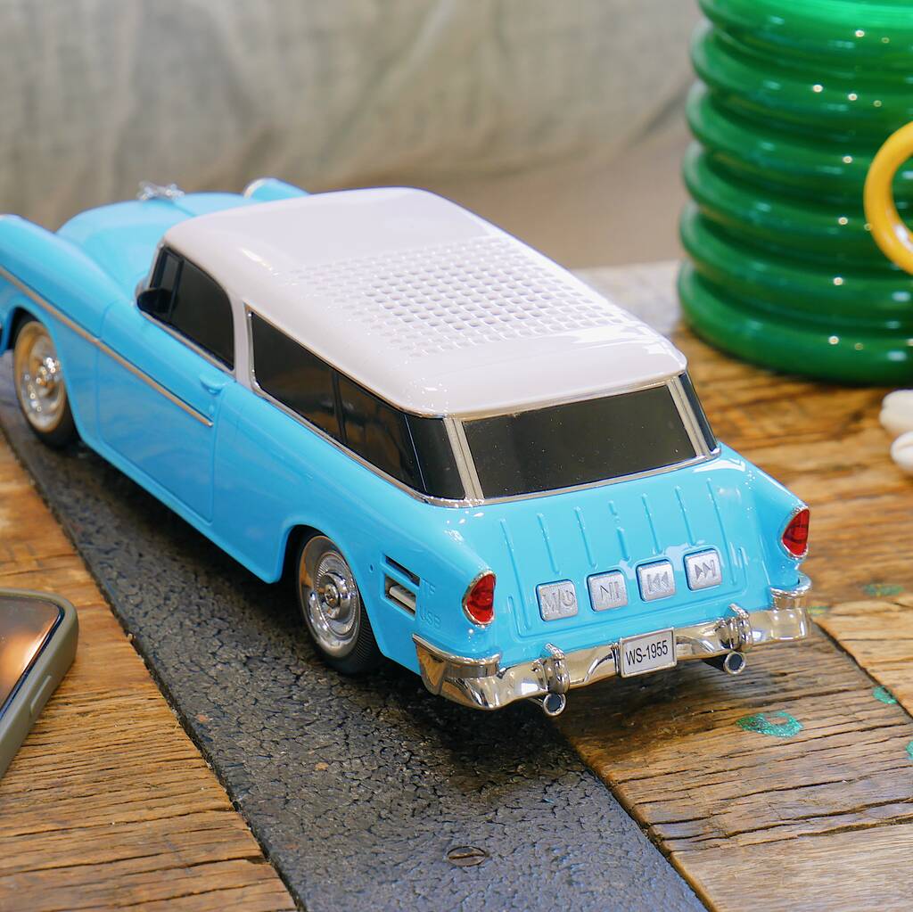 Steepletone UK LTD Retro Chevy Car Speaker in Blue - Image 3