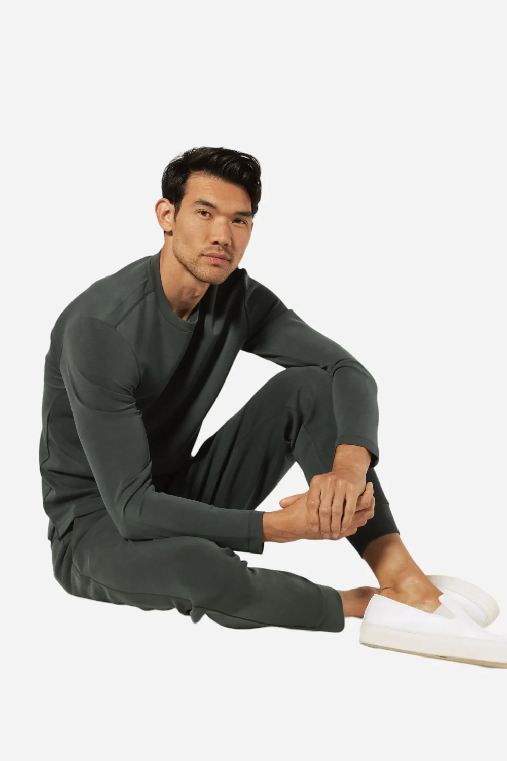 7 Diamonds Rev Long Sleeve Modal Basil - Image 5