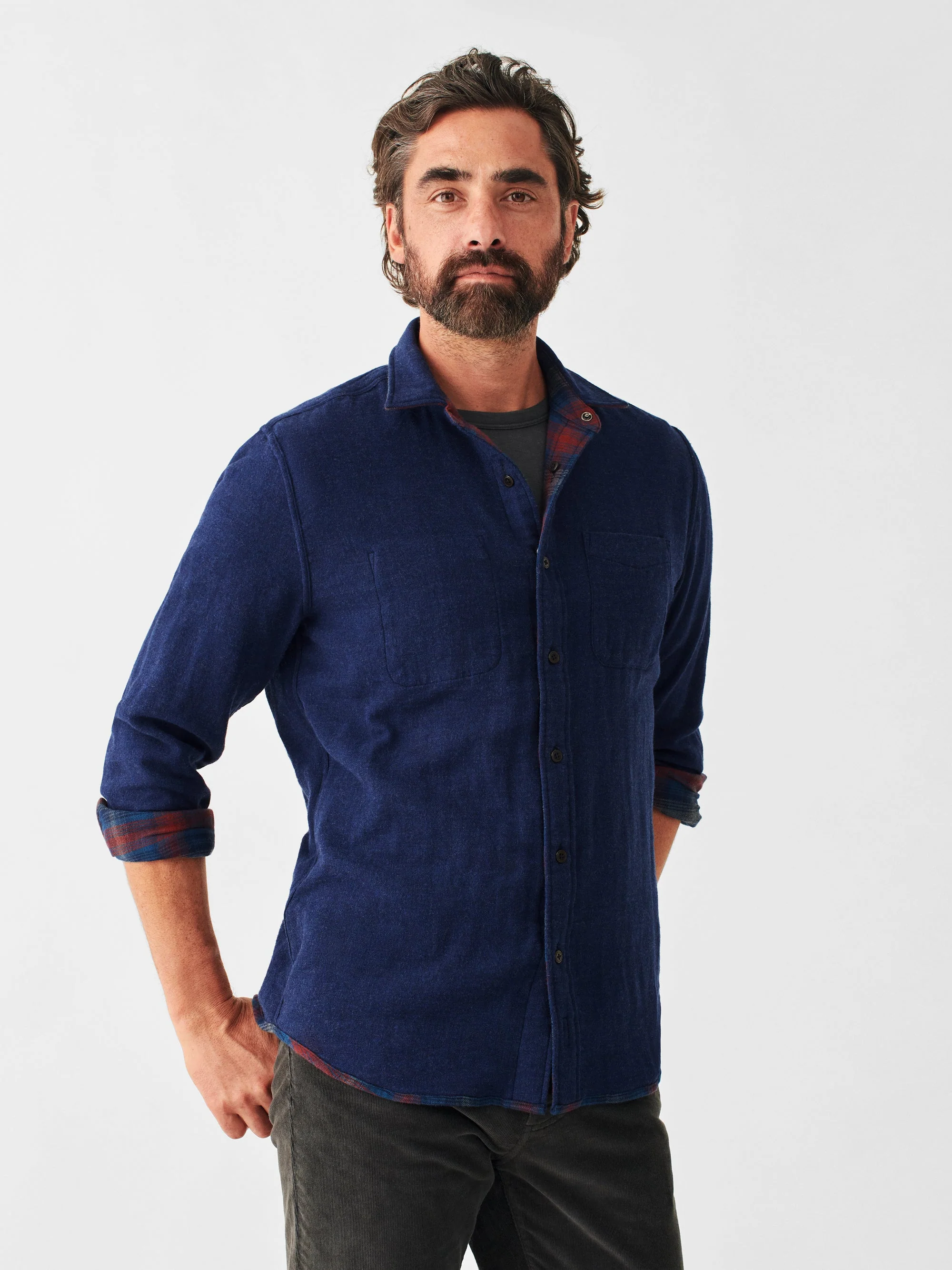 Faherty The Reversible Shirt in Wilson Peak Plaid - Image 2