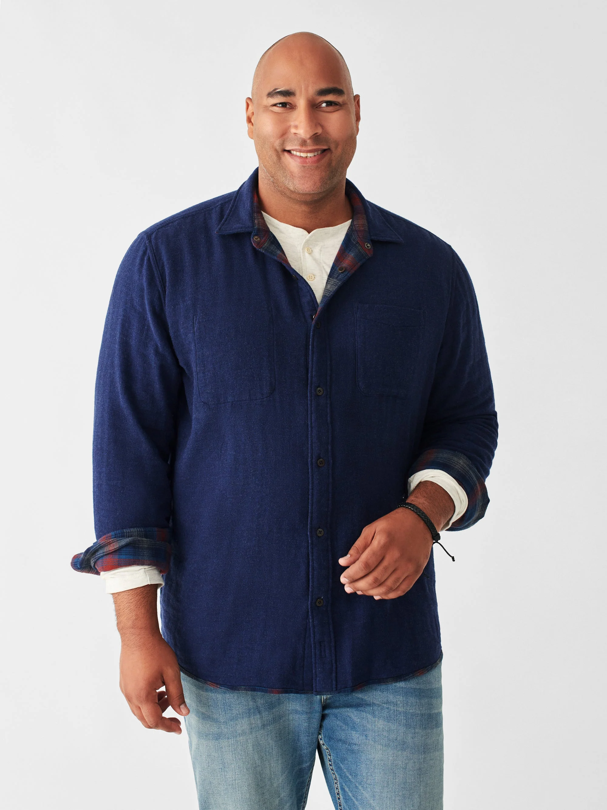 Faherty The Reversible Shirt in Wilson Peak Plaid - Image 3