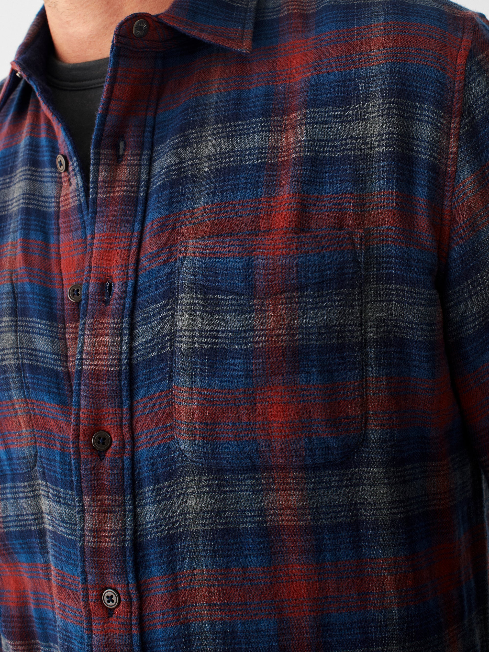 Faherty The Reversible Shirt in Wilson Peak Plaid - Image 5