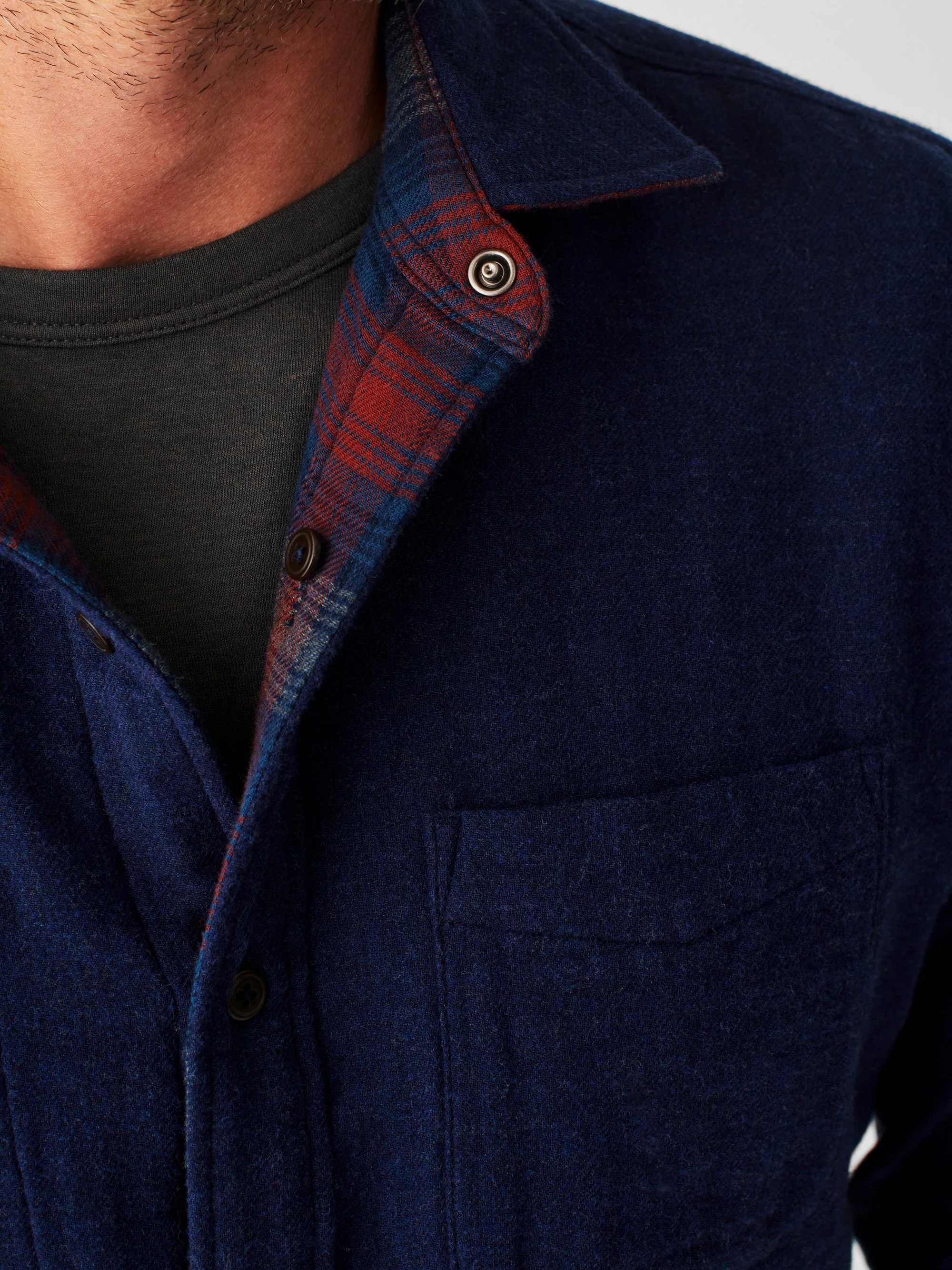 Faherty The Reversible Shirt in Wilson Peak Plaid - Image 6