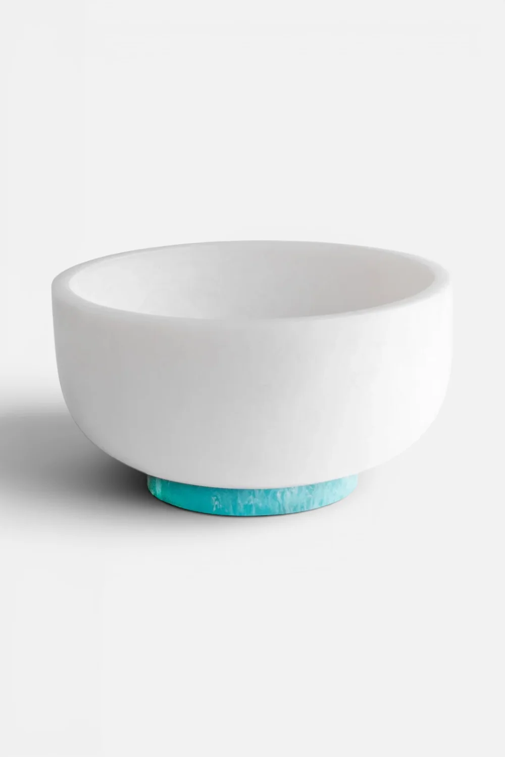 Beatriz Ball Rio Large Bowl with Base in White and Turqoise