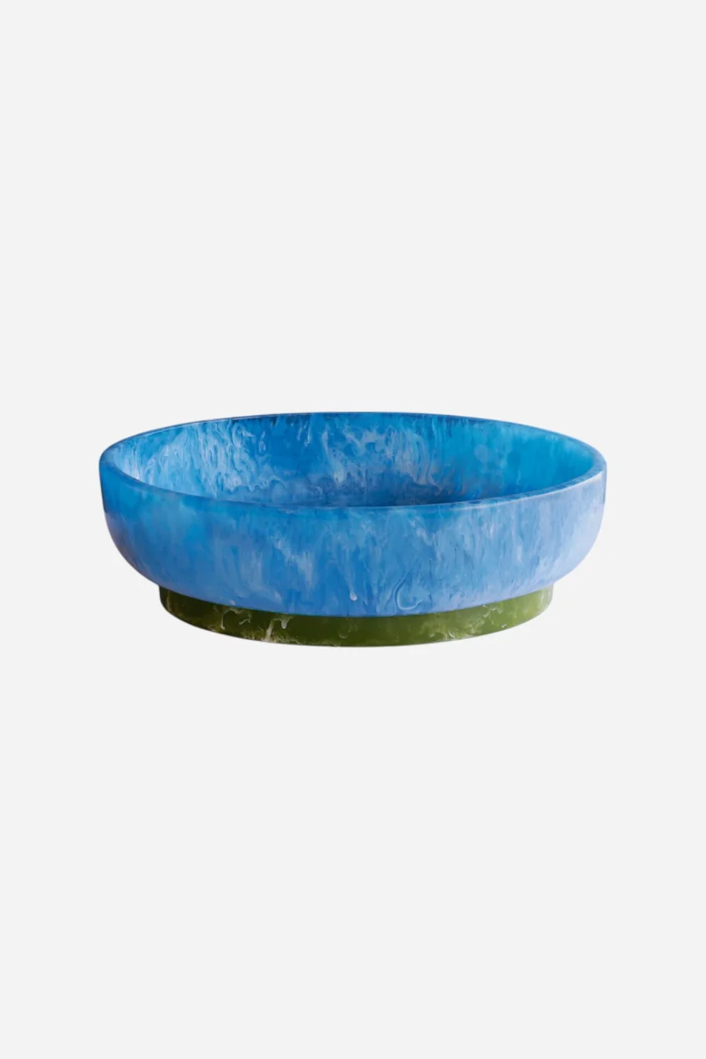Beatriz Ball Resin Rio Large Oval Bowl with Base in Blue & Green - Image 2