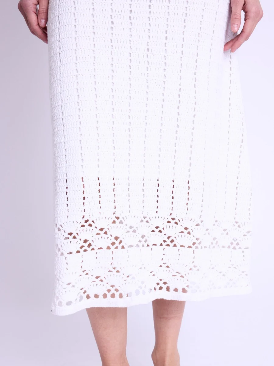 Berenice Roazac Crochet Dress in Off White - Image 5