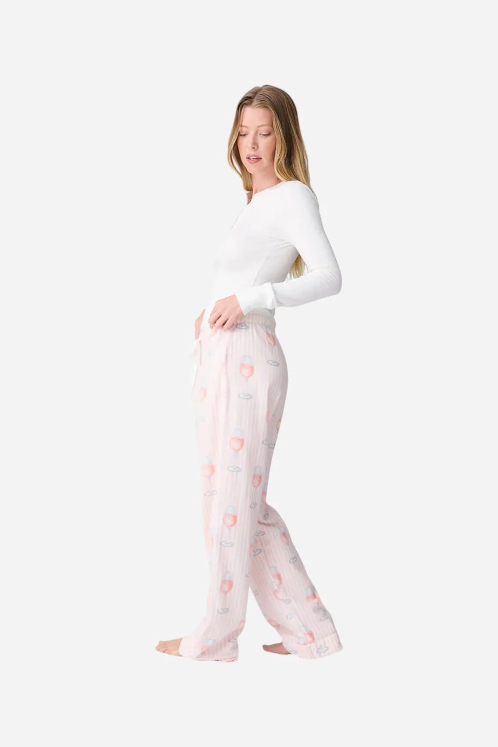 PJ Salvage Rose All Day Flannel Pant - Image 4