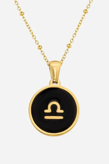 Farrah B Round Zodiac Charm - Libra