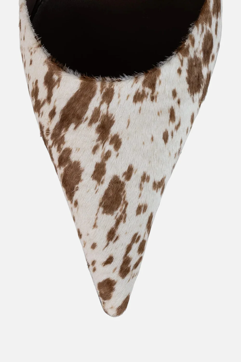 Jeffrey Campbell Robyn-F Heeled Mules in Brown White Cow - Image 4