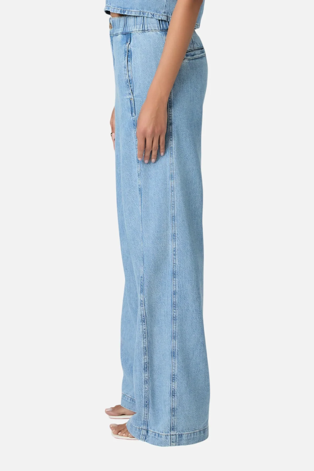 Paige Rumi Wide Leg Denim Pant in Revolution - Image 3