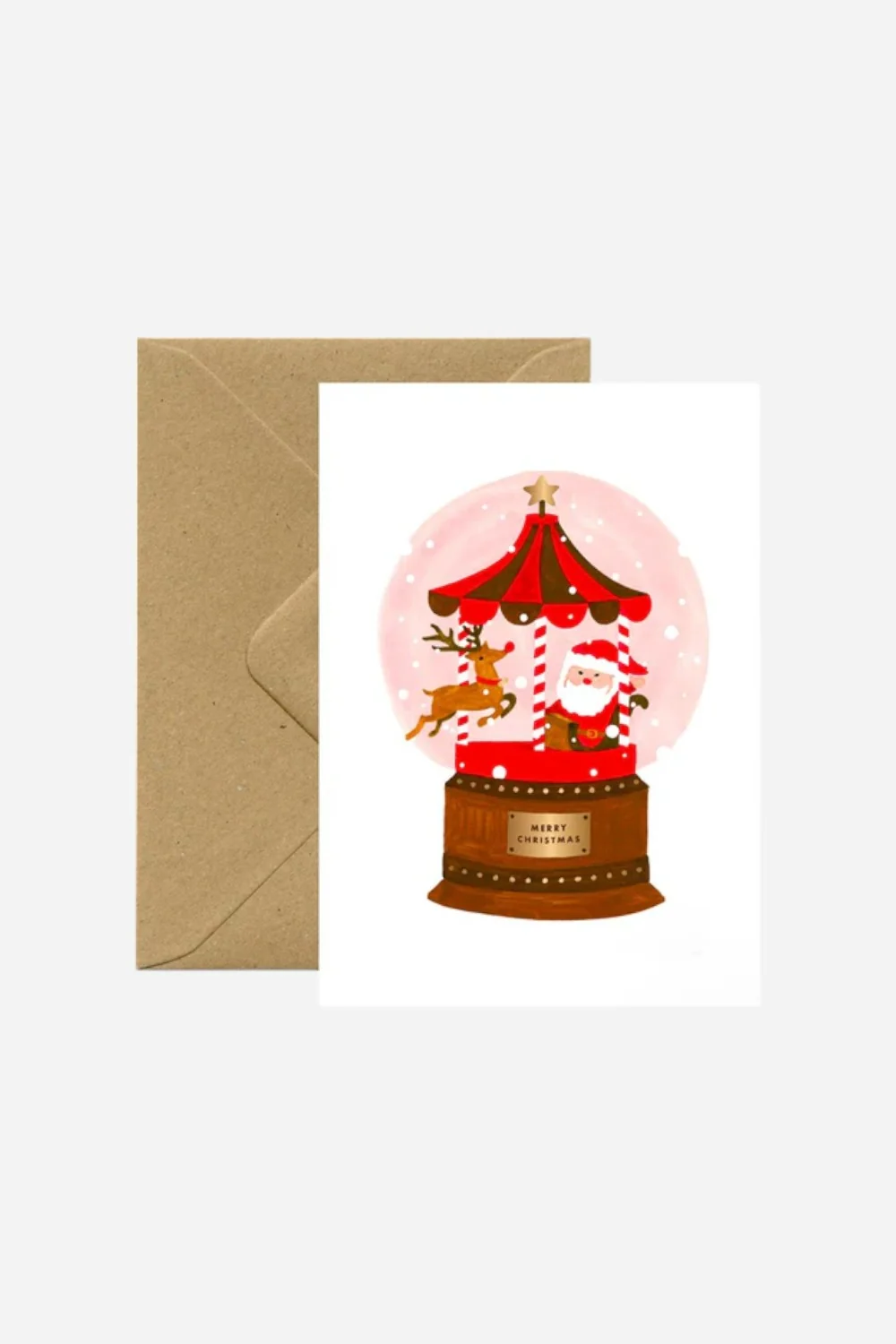Santa Snowball Holiday Greeting Card