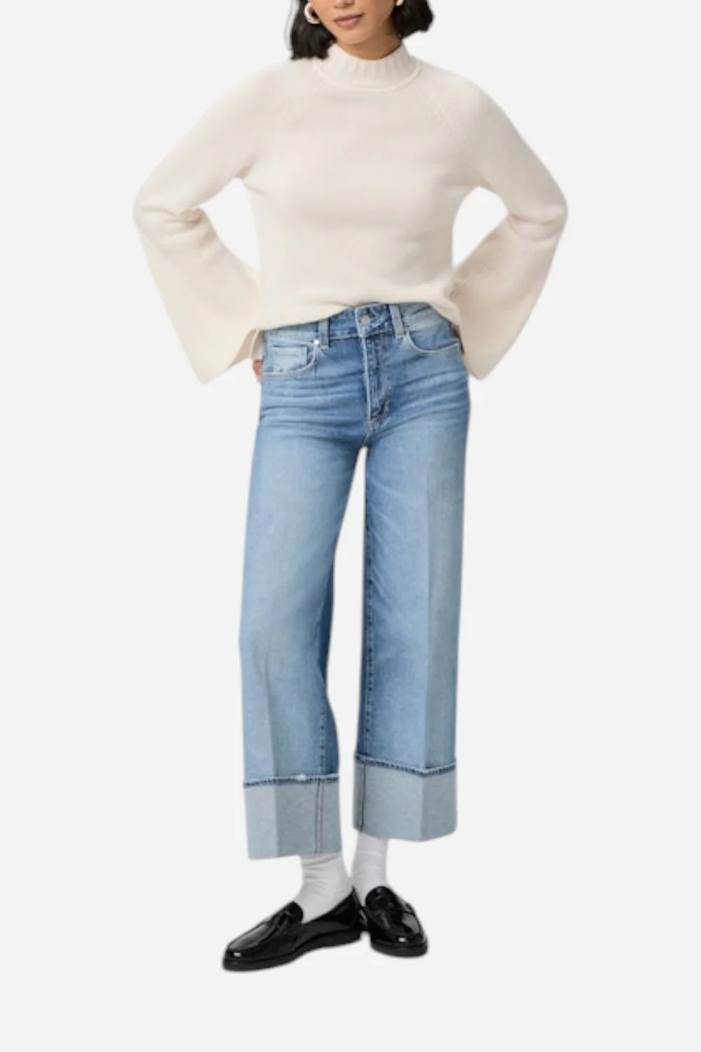 Paige Sasha Ankle Wide Leg Jean in Walk Of Fame - Image 3