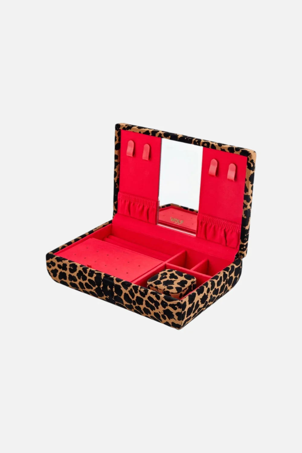 Wolf 1834 Savanna Leopard Print Medium Jewelry Box - Image 2
