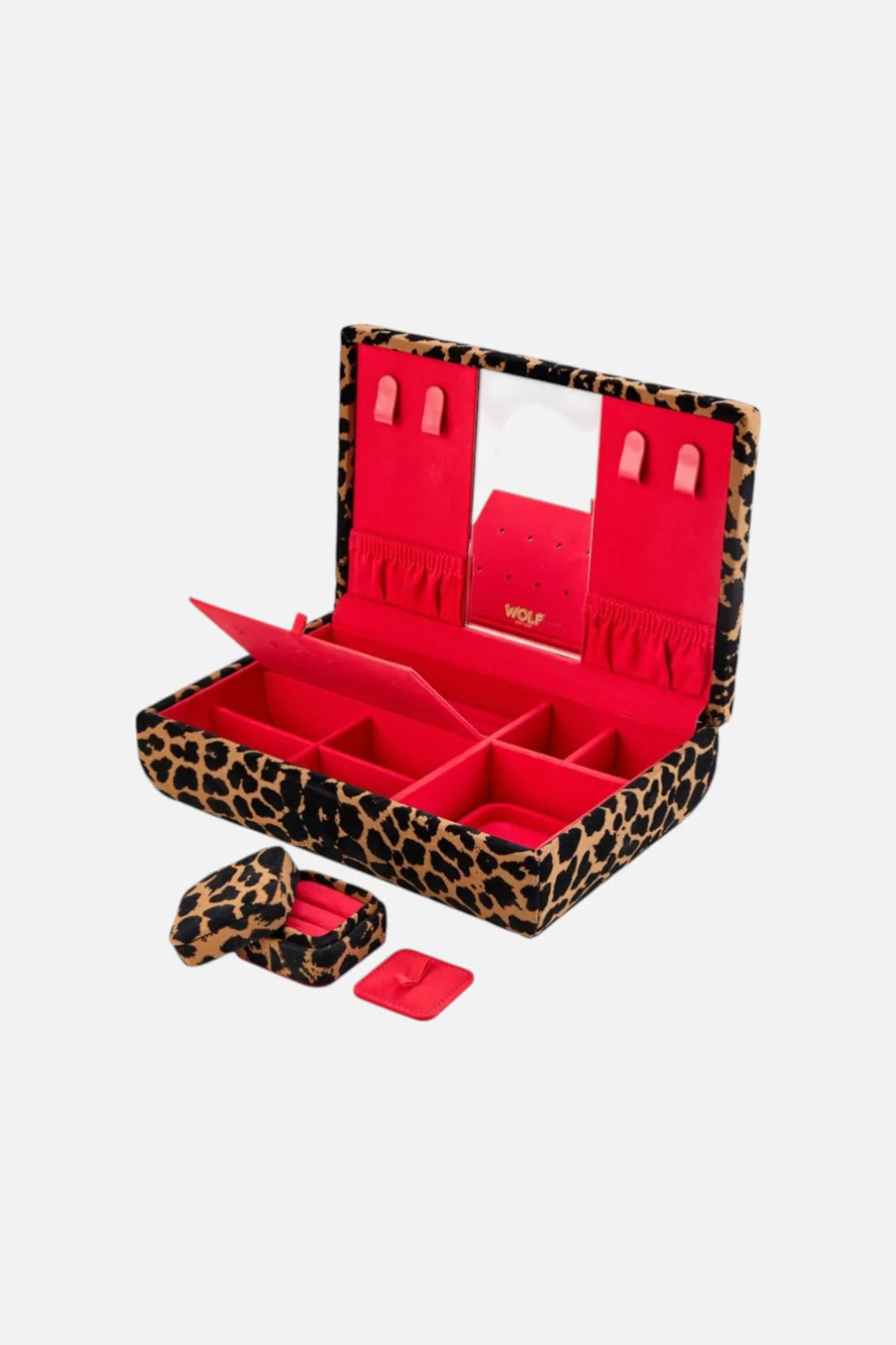 Wolf 1834 Savanna Leopard Print Medium Jewelry Box - Image 3