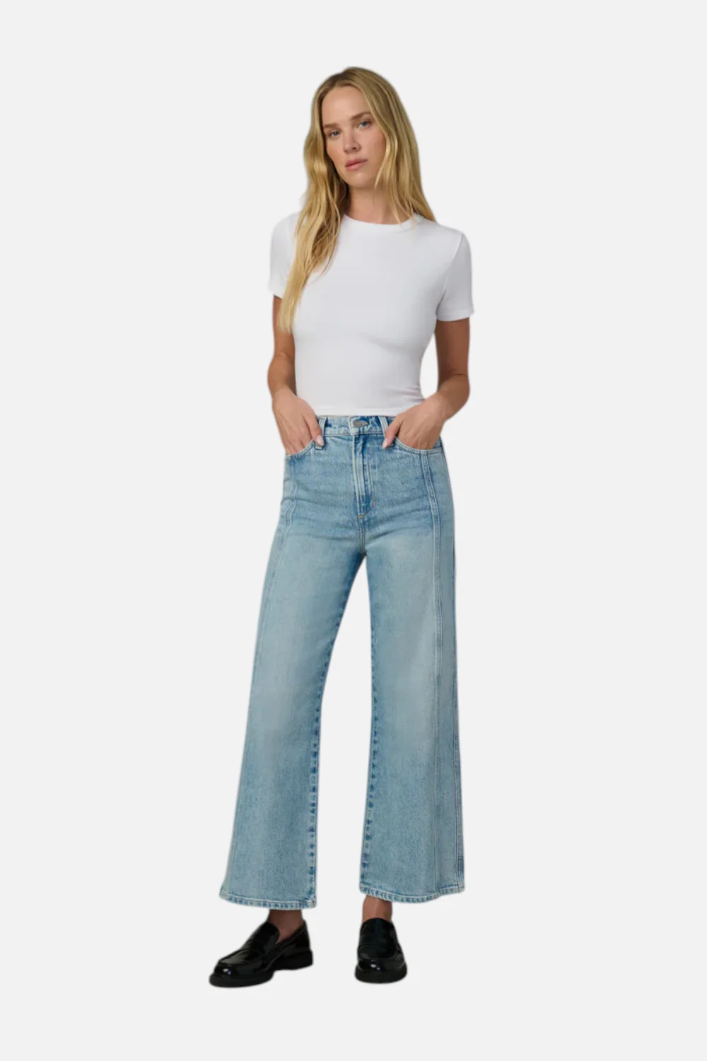 Joes Jeans Women's The Seamed Mia High Rise Wide Leg Ankle in Genuine